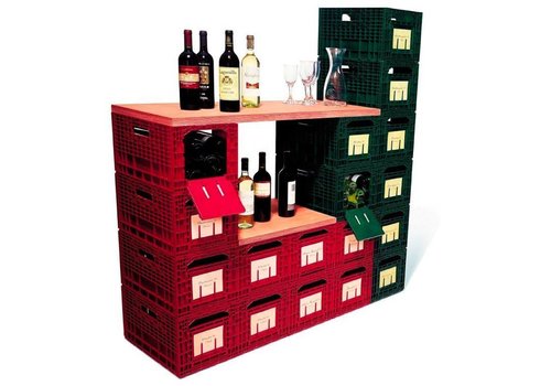  HorecaTraders Coffret de rangement pour le vin Wouter | Rouge 