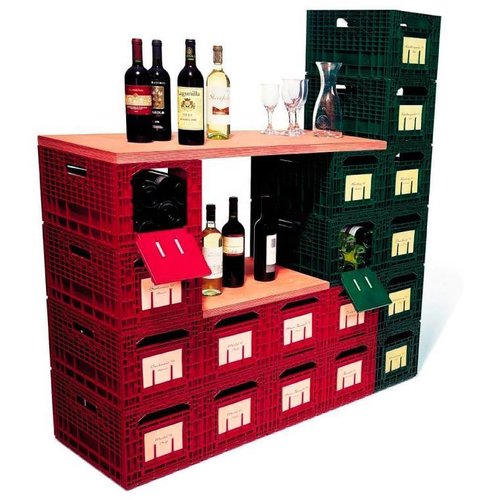  HorecaTraders Wine storage box Wouter | Red 