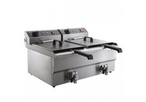  Combisteel Pro Electric Deep Fryer - 2x10 Liter 