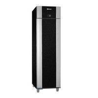 Stainless steel deep cooling single door black | 465 litres