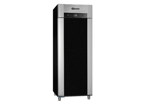  Gram Gram RVS koelkast enkeldeurs zwart | 2/1 GN | 614liter 