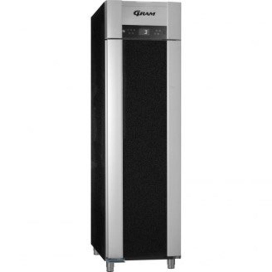 Gram stainless steel refrigerator euronorm single door black 465 liters
