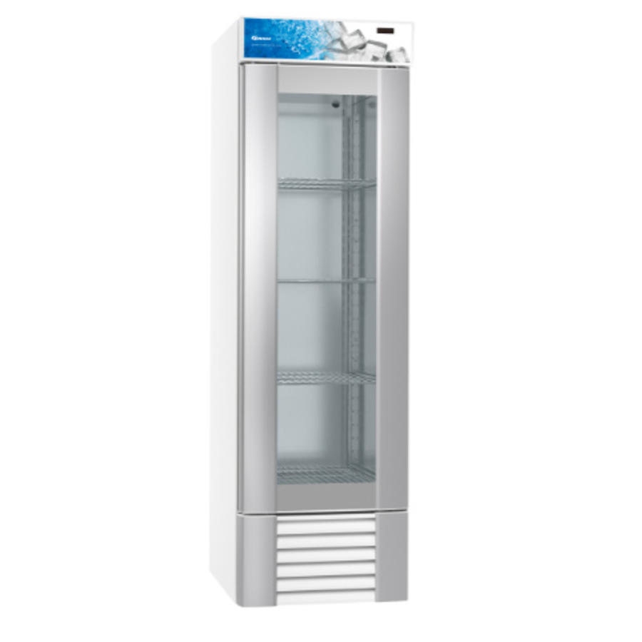 Gram stainless steel refrigerator glass single door white | 407 litres