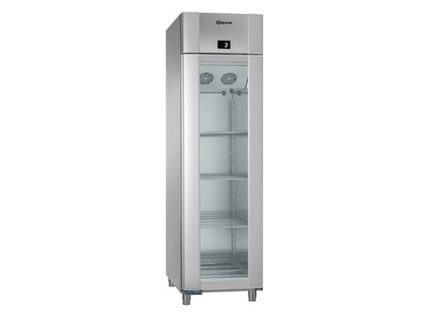  Gram Gram stainless steel refrigerator glass single door white 407 liters 