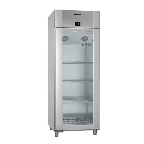  Gram Koelkast Glazen Deur RVS 230V | 614 liter 