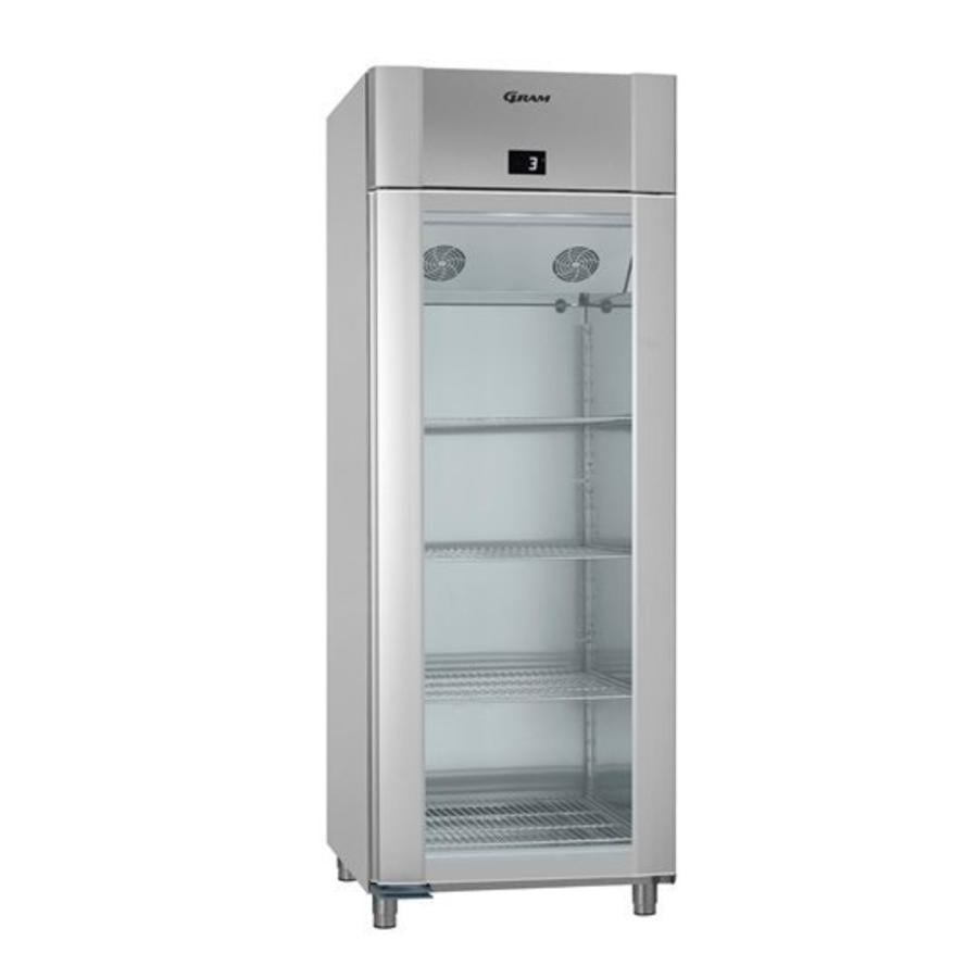 Réfrigérateur Porte Vitrée Acier Inoxydable 230V | 614 litres