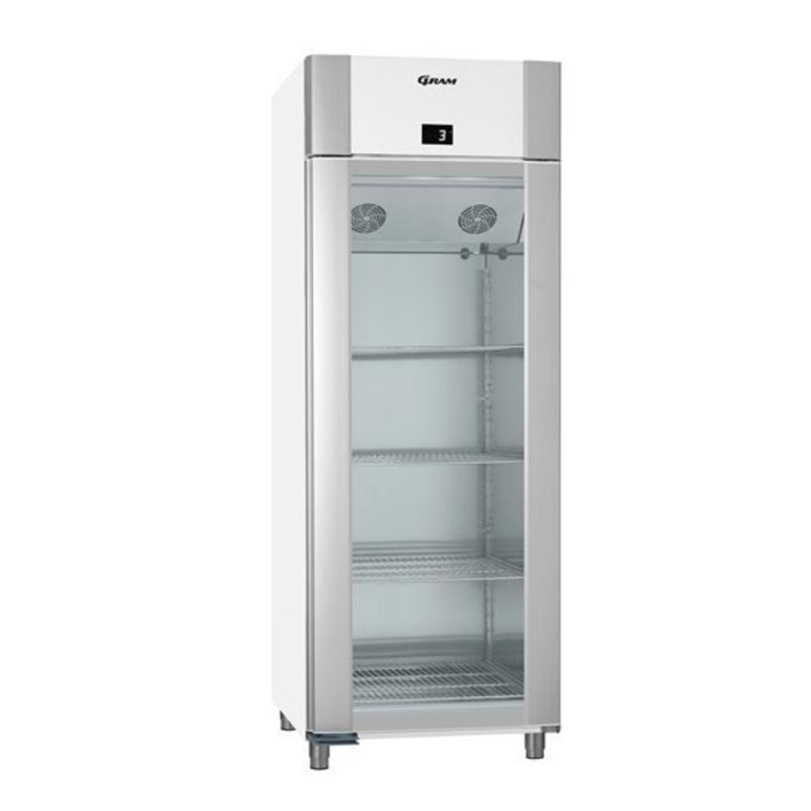 Réfrigérateur économique avec porte vitrée 2/1GN | 614 litres