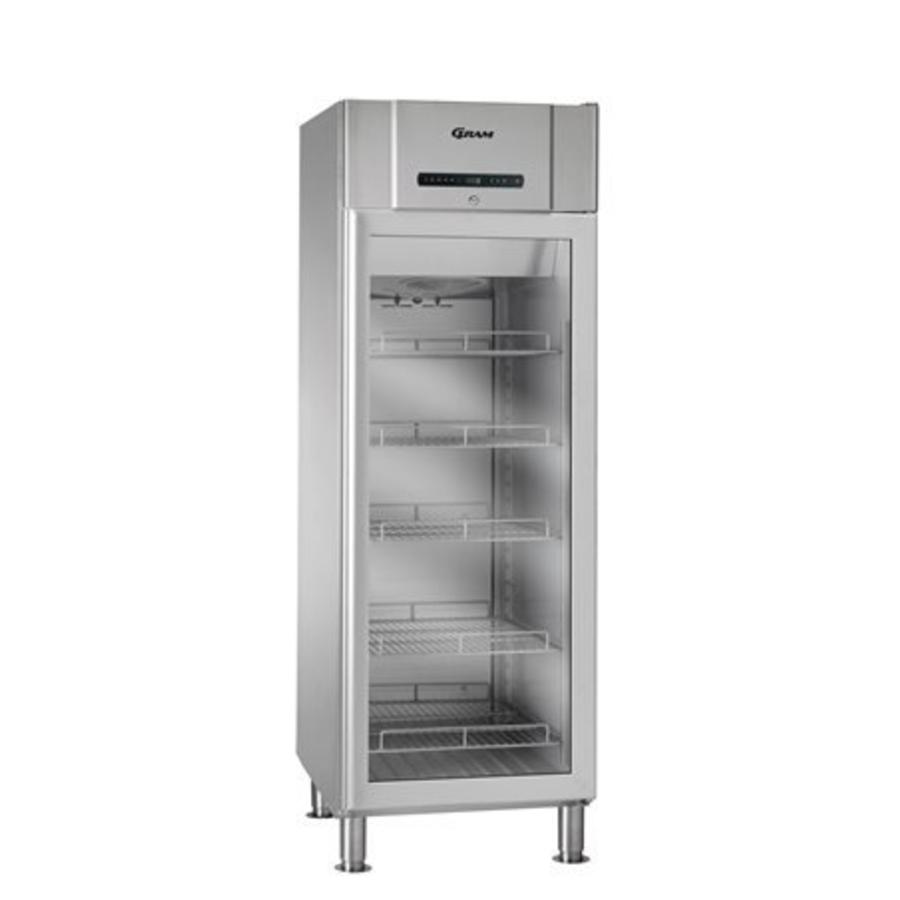 Réfrigérateur en acier inoxydable avec porte en verre 230 volts | 583 litres