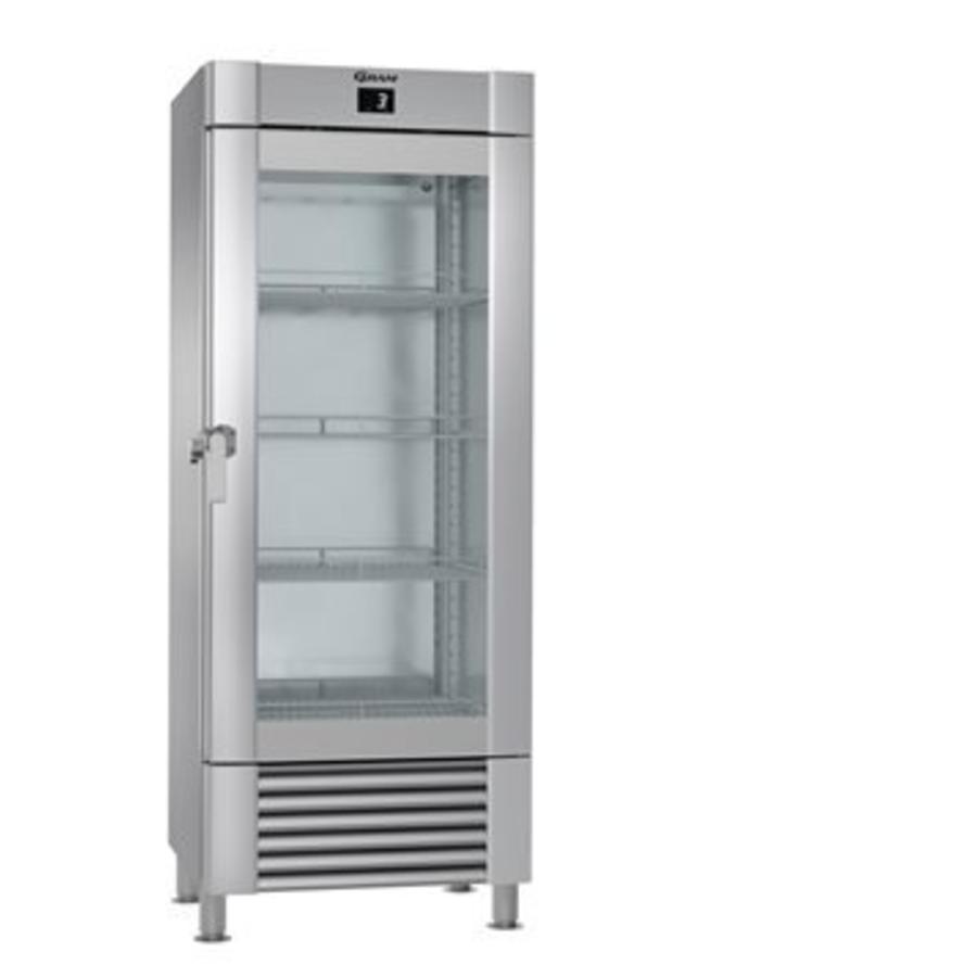 Porte vitrée de réfrigérateur en acier inoxydable pour l'hospitalité | 603 litres