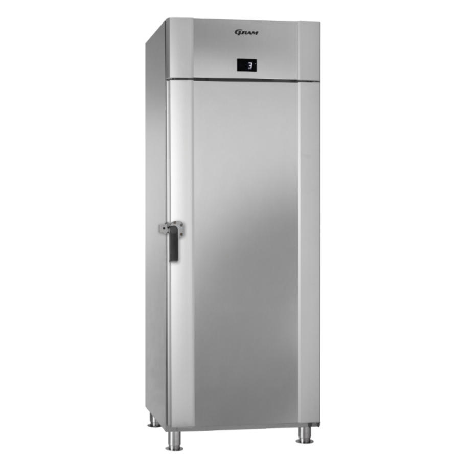 Réfrigérateur à porte simple en acier inoxydable Gram | 2/1 GN | 614 litres