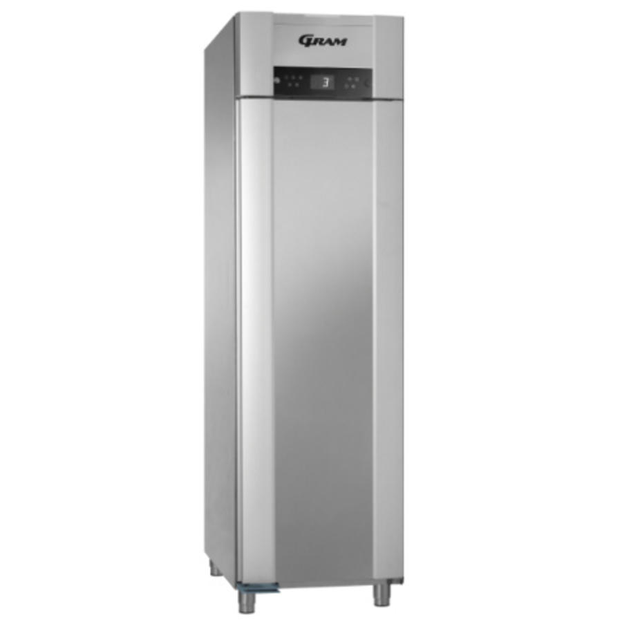 Réfrigérateur à porte simple en acier inoxydable Gram | 610 litres