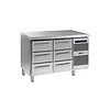 Gram Stainless steel refrigerated workbench 2 x 3 drawers | 345 litres