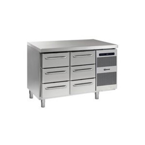  Gram Stainless steel cooling workbench 2 x 3 drawers | 345 litres 