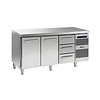 Gram Refrigerated Workbench Stainless Steel 2 Doors and 3 Drawers | 506 litres