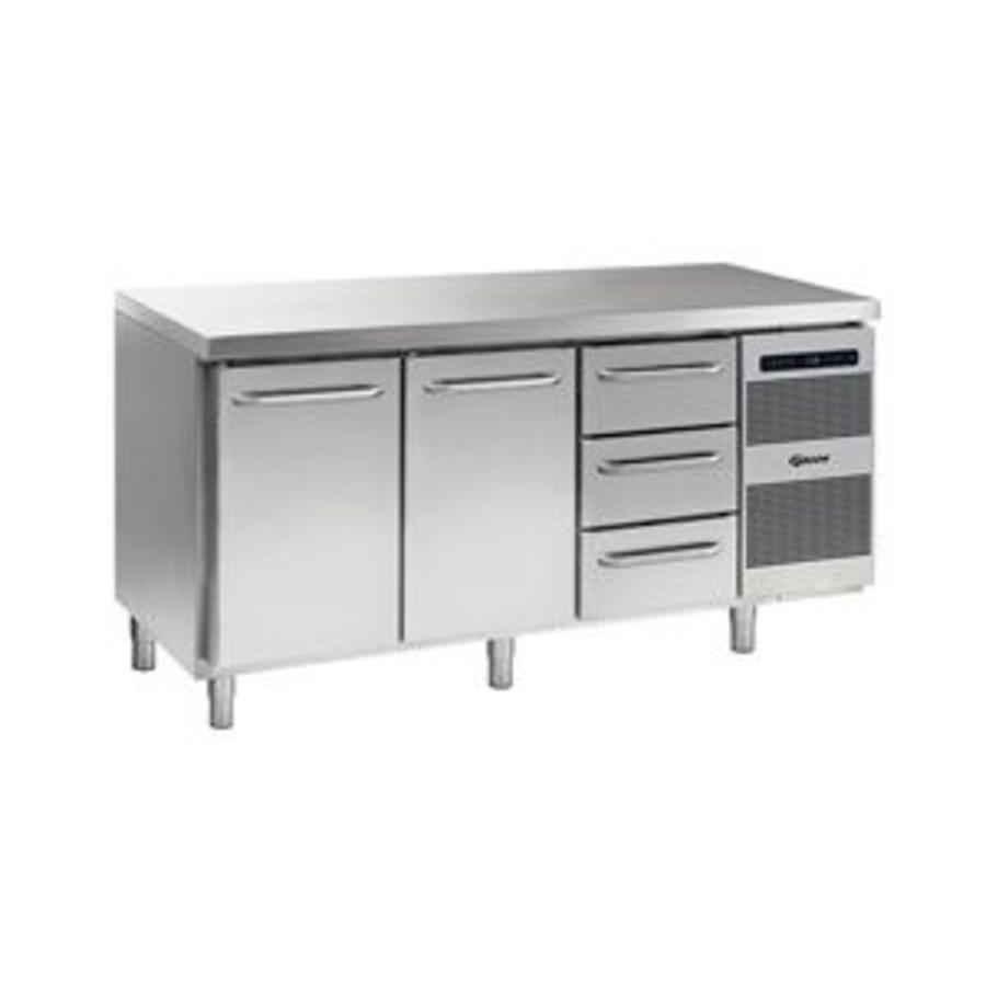 Refrigerated Workbench Stainless Steel 2 Doors and 3 Drawers | 506 litres