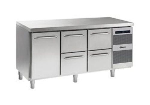 Gram Etabli réfrigéré en acier inoxydable 1 porte et 4 tiroirs | 506 litres 