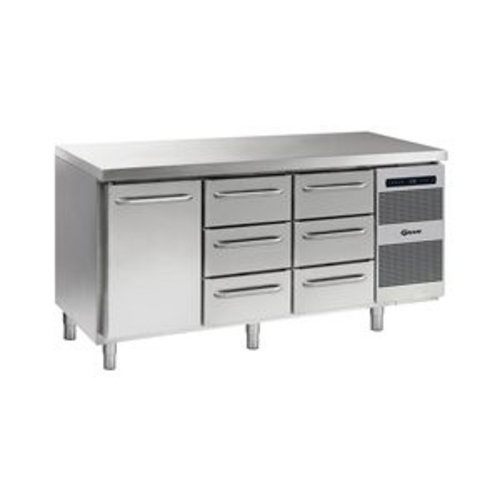  Gram Professionele Koel Werkbank 1 Deur en 6 Laden | 506 liter 