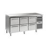 Gram Kühlwerkbank Edelstahl 6 Schubladen | 506 Liter