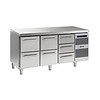 Gram Professionelle Kühlwerkbank Edelstahl 7 Schubladen | 506 Liter