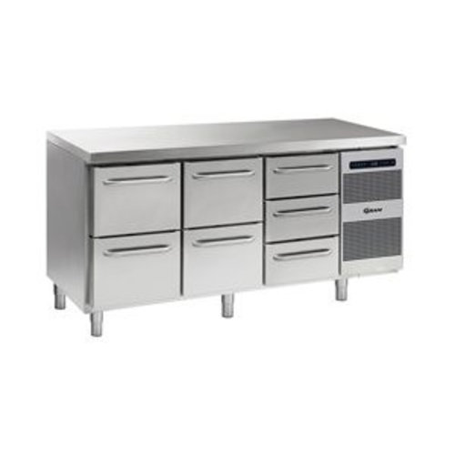  Gram Professionelle Kühlwerkbank Edelstahl 7 Schubladen | 506 Liter 