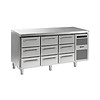 Gram Spacious Refrigerated Workbench Stainless Steel 9 Drawers | 506 litres