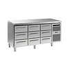 Gram Spacious Refrigerated Workbench Stainless Steel 9 Drawers | 506 liters