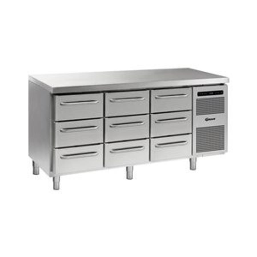Spacious Refrigerated Workbench Stainless Steel 9 Drawers | 506 litres