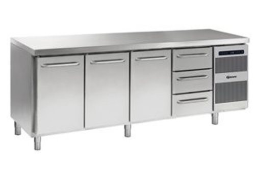  Gram Établi réfrigéré pour hôtellerie 3 tiroirs et 3 portes | 668 litres 