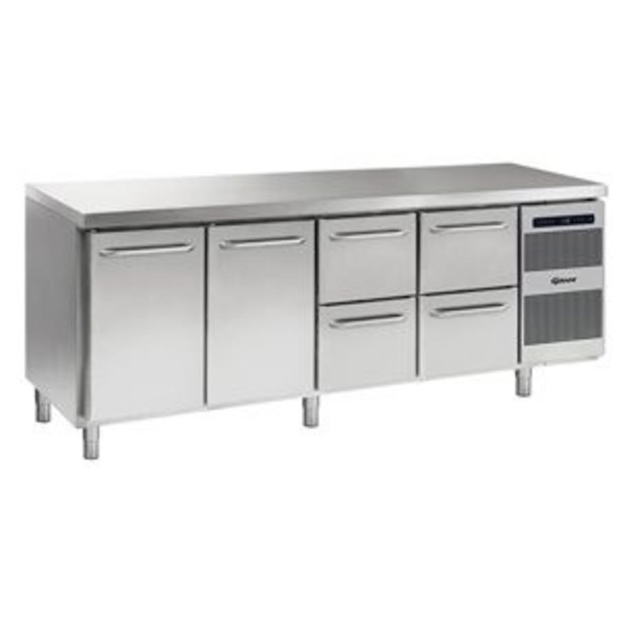 Refrigerated Workbench Professional 4 Drawers and 2 Doors | 668 litres