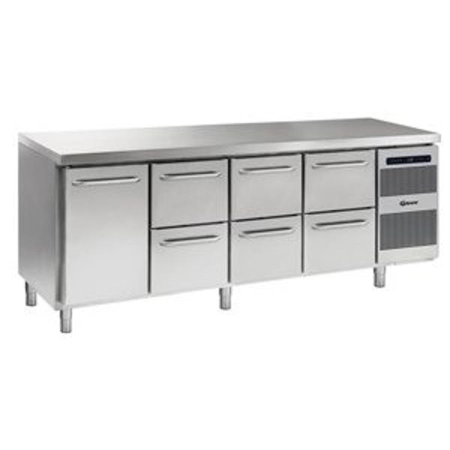 Établi réfrigéré économique 6 tiroirs et 1 porte | 668 litres