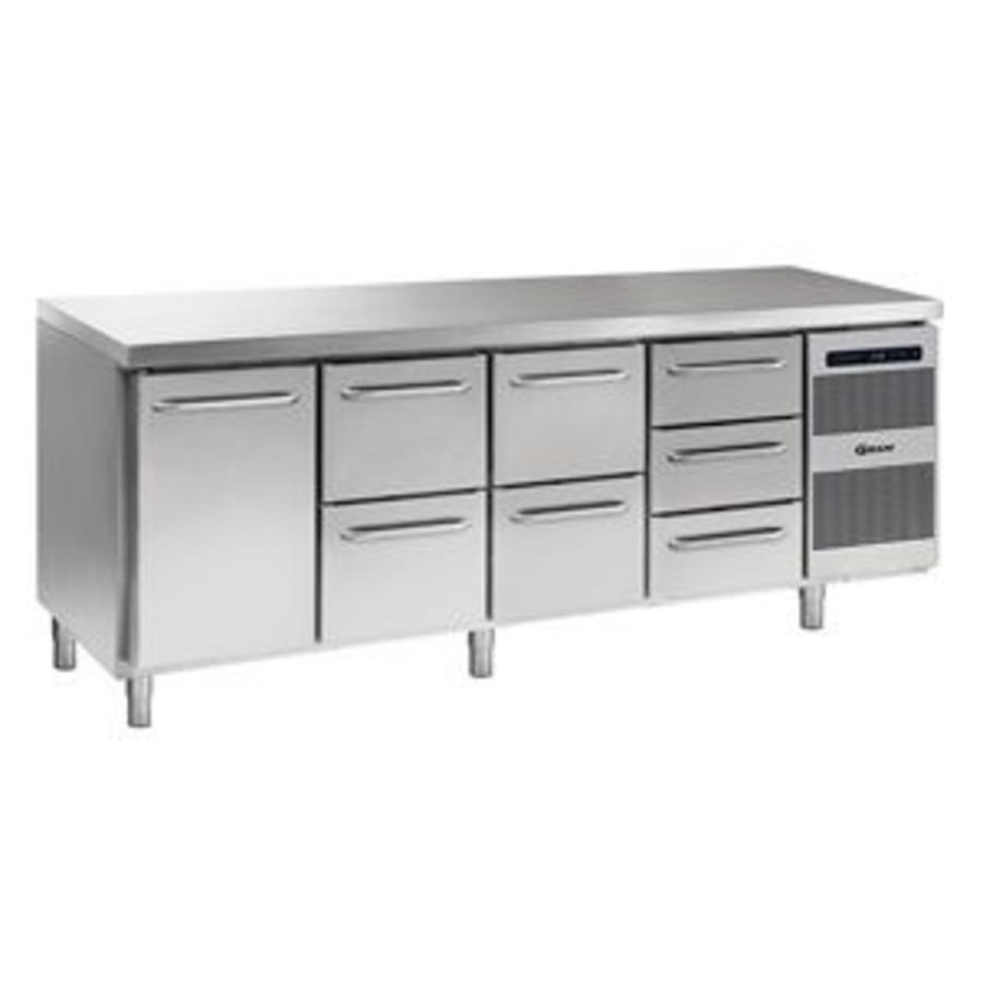 Refrigerated workbench 7 drawers and 1 door | 668 liters