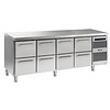 Gram Stainless Steel Refrigerated Workbench 8 Drawers | 668 litres