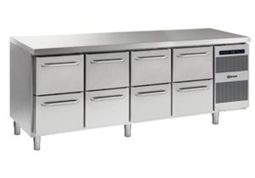  Gram Stainless Steel Refrigerated Workbench 8 Drawers | 668 litres 