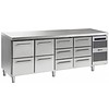 Gram Gram stainless steel refrigerated workbench | 2x2 drawers and 2x3 drawers | 668 liters