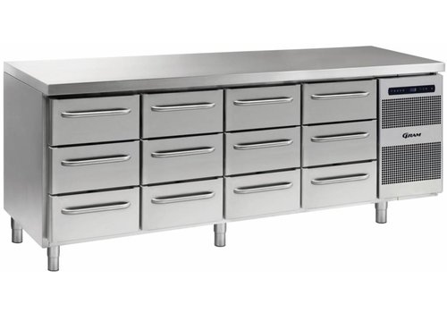  Gram Gram stainless steel refrigerated workbench | 4x3 loading | 668 liters 