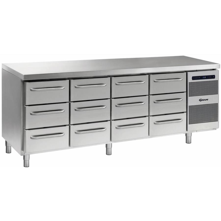 Établi de refroidissement en acier inoxydable Gram | Chargement 4x3 | 668 litres