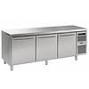 Gram stainless steel refrigerated workbench - 3 doors | 865 litres