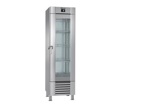  Gram RVS Marine vrieskast | glasdeur | 407 L 