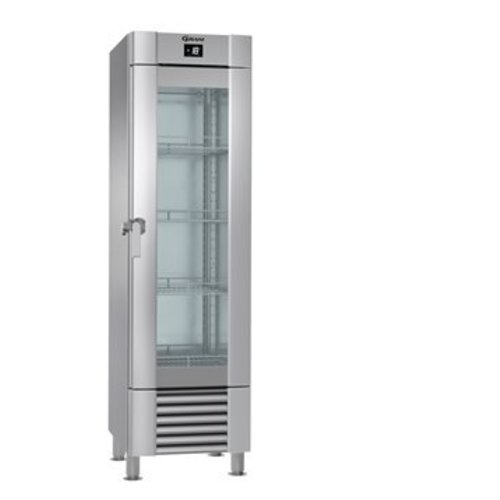  Gram RVS Marine vrieskast | glasdeur | 407 L 