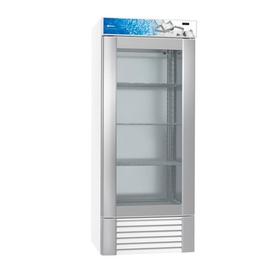Congélateur en acier inoxydable avec porte vitrée | 603 litres
