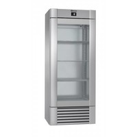Porte vitrée de congélateur en acier inoxydable | 603 litres