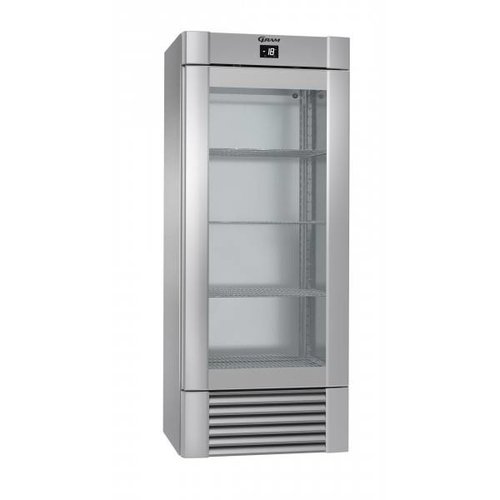  Gram RVS vrieskast glasdeur | 603 liter 