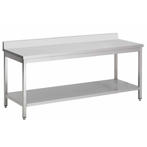  Combisteel Stainless steel work table with splash guard removable 80 (w) x85 (h) x70 (d) cm 