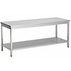 Combisteel Edelstahl-Arbeitstisch mit Untergestell | 8 Formate