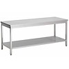 Combisteel Stainless steel work table with bottom | 8 Formats