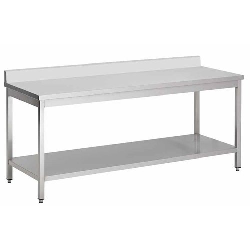  Combisteel Edelstahl-Arbeitstisch mit Spritzschutz 180(B)x85(H)x70(T) 