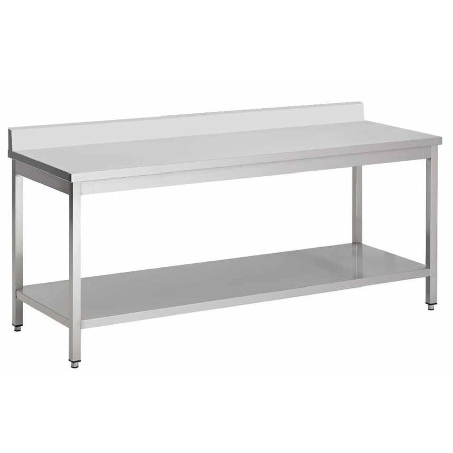 Stainless steel work table with splash edge 180(w)x85(h)x70(d)