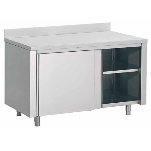  Combisteel Stainless steel work cabinet with sliding doors 80x70x (H) 85cm 