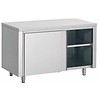 Combisteel Stainless steel work cabinet with intermediate shelf | 200x60x(H)85cm