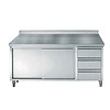 Combisteel Tool cabinet with door and splashback | 180x70x(H)85cm